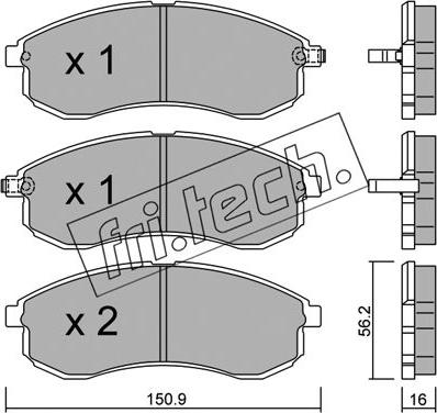 Fri.Tech. 498.0 - Гальмівні колодки, дискові гальма autozip.com.ua