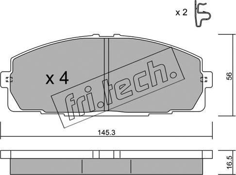 Fri.Tech. 449.0 - Гальмівні колодки, дискові гальма autozip.com.ua