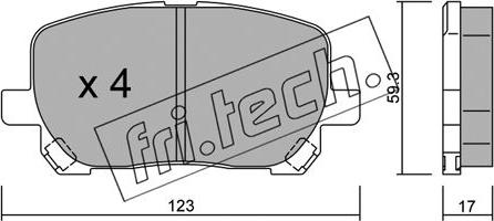 Fri.Tech. 442.0 - Гальмівні колодки, дискові гальма autozip.com.ua