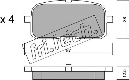 Fri.Tech. 461.0 - Гальмівні колодки, дискові гальма autozip.com.ua