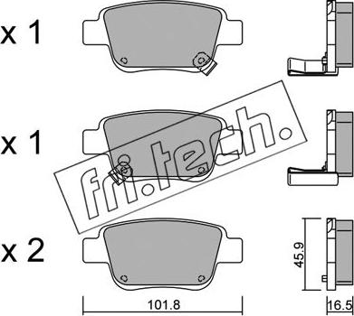 Fri.Tech. 467.0 - Гальмівні колодки, дискові гальма autozip.com.ua