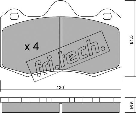 Fri.Tech. 407.0 - Гальмівні колодки, дискові гальма autozip.com.ua