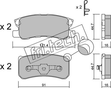 Fri.Tech. 415.1 - Гальмівні колодки, дискові гальма autozip.com.ua