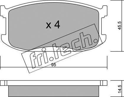 Fri.Tech. 483.0 - Гальмівні колодки, дискові гальма autozip.com.ua