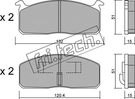 Fri.Tech. 473.0 - Гальмівні колодки, дискові гальма autozip.com.ua