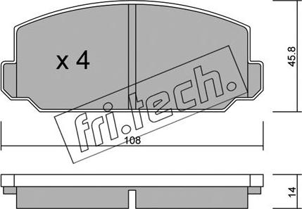 Fri.Tech. 477.0 - Гальмівні колодки, дискові гальма autozip.com.ua