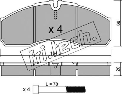 Fri.Tech. 594.5 - Гальмівні колодки, дискові гальма autozip.com.ua