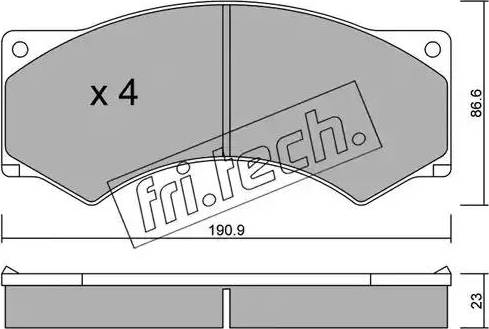 Fri.Tech. 595.0 - Гальмівні колодки, дискові гальма autozip.com.ua