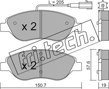 Fri.Tech. 593.1 - Гальмівні колодки, дискові гальма autozip.com.ua