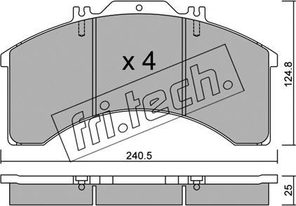 Fri.Tech. 597.0 - Гальмівні колодки, дискові гальма autozip.com.ua