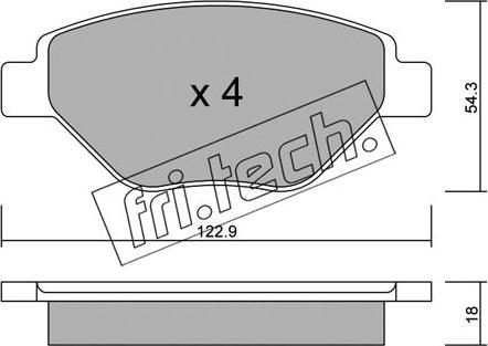 Fri.Tech. 559.0 - Гальмівні колодки, дискові гальма autozip.com.ua