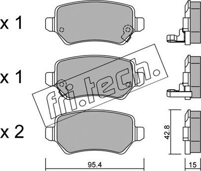 Fri.Tech. 558.0 - Гальмівні колодки, дискові гальма autozip.com.ua