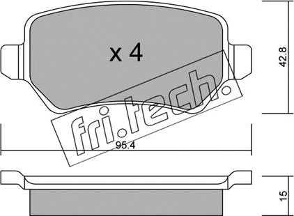 Fri.Tech. 558.1 - Гальмівні колодки, дискові гальма autozip.com.ua