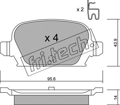 Fri.Tech. 557.0 - Гальмівні колодки, дискові гальма autozip.com.ua