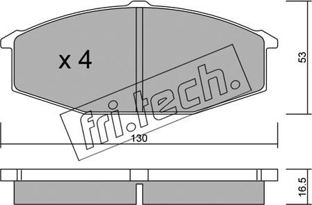 Fri.Tech. 506.0 - Гальмівні колодки, дискові гальма autozip.com.ua