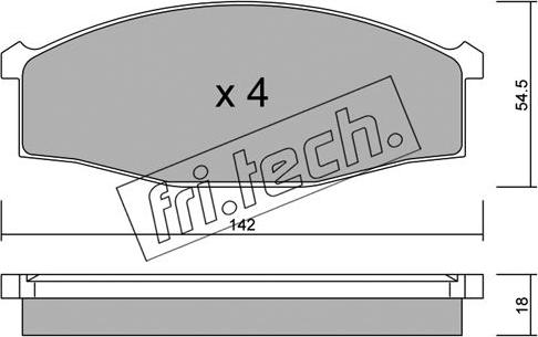 Fri.Tech. 513.0 - Гальмівні колодки, дискові гальма autozip.com.ua