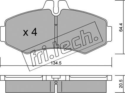 Fri.Tech. 589.0 - Гальмівні колодки, дискові гальма autozip.com.ua