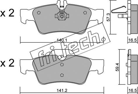 Fri.Tech. 584.0 - Гальмівні колодки, дискові гальма autozip.com.ua