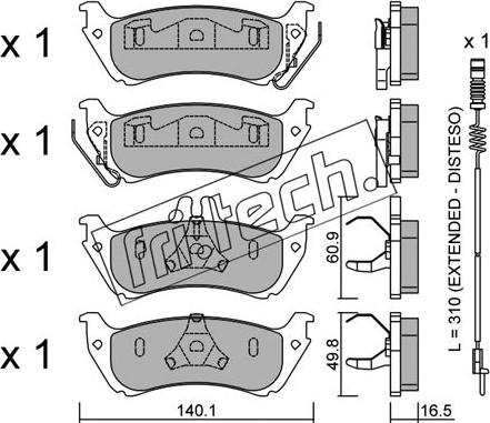 Fri.Tech. 586.1W - Гальмівні колодки, дискові гальма autozip.com.ua