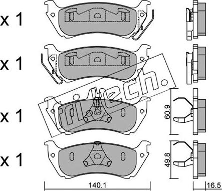 Fri.Tech. 586.1 - Гальмівні колодки, дискові гальма autozip.com.ua