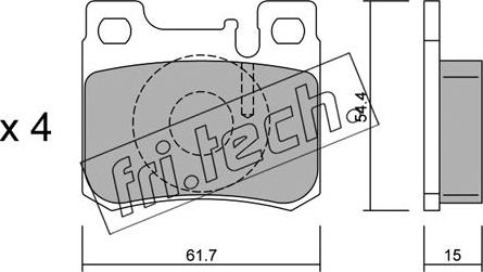 Fri.Tech. 582.0 - Гальмівні колодки, дискові гальма autozip.com.ua