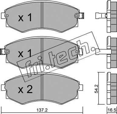 Fri.Tech. 534.0 - Гальмівні колодки, дискові гальма autozip.com.ua