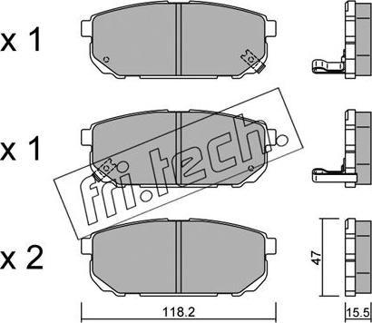 Fri.Tech. 532.0 - Гальмівні колодки, дискові гальма autozip.com.ua