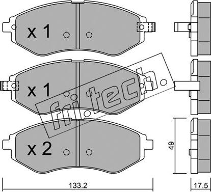 Fri.Tech. 524.1 - Гальмівні колодки, дискові гальма autozip.com.ua