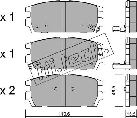 Fri.Tech. 523.0 - Гальмівні колодки, дискові гальма autozip.com.ua