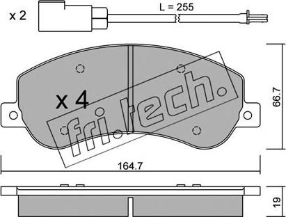 Fri.Tech. 696.0 - Гальмівні колодки, дискові гальма autozip.com.ua