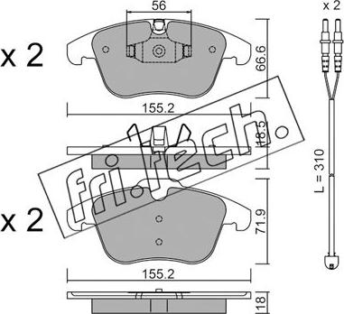 Fri.Tech. 691.5W - Гальмівні колодки, дискові гальма autozip.com.ua