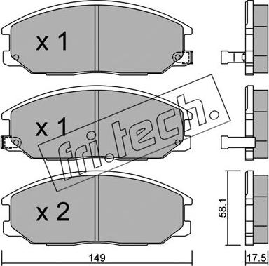 Fri.Tech. 648.0 - Гальмівні колодки, дискові гальма autozip.com.ua