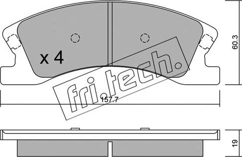 Fri.Tech. 642.0 - Гальмівні колодки, дискові гальма autozip.com.ua