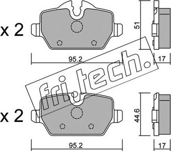 Fri.Tech. 657.0 - Гальмівні колодки, дискові гальма autozip.com.ua