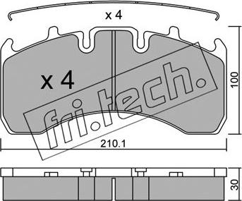 Fri.Tech. 666.0 - Гальмівні колодки, дискові гальма autozip.com.ua