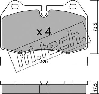 Fri.Tech. 661.0 - Гальмівні колодки, дискові гальма autozip.com.ua