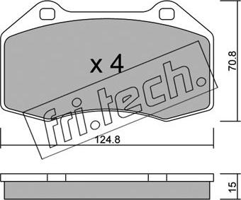 Fri.Tech. 667.0 - Гальмівні колодки, дискові гальма autozip.com.ua