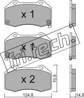 Fri.Tech. 667.3 - Гальмівні колодки, дискові гальма autozip.com.ua