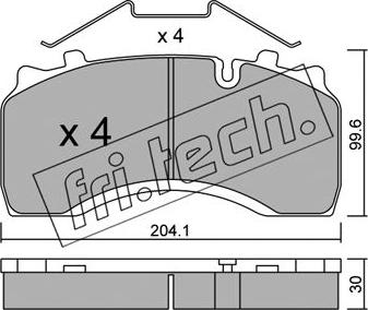 Fri.Tech. 606.0 - Гальмівні колодки, дискові гальма autozip.com.ua