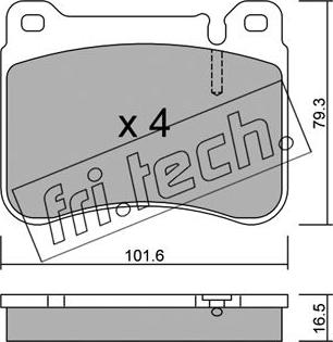 Fri.Tech. 684.0 - Гальмівні колодки, дискові гальма autozip.com.ua