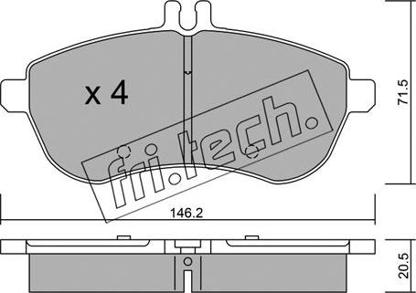 Fri.Tech. 681.0 - Гальмівні колодки, дискові гальма autozip.com.ua