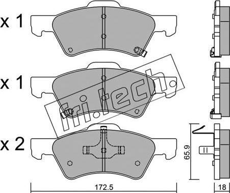 Fri.Tech. 639.0 - Гальмівні колодки, дискові гальма autozip.com.ua