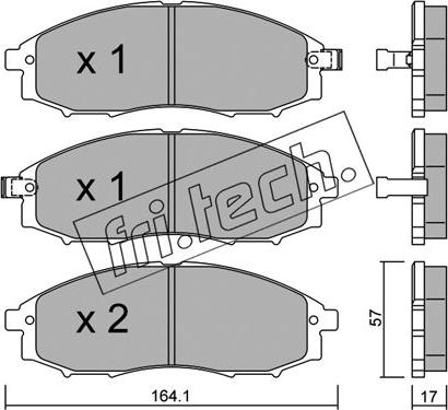 Fri.Tech. 627.0 - Гальмівні колодки, дискові гальма autozip.com.ua