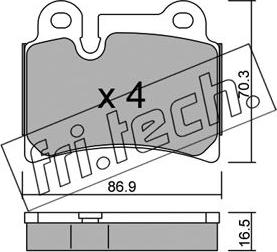 Fri.Tech. 676.0 - Гальмівні колодки, дискові гальма autozip.com.ua