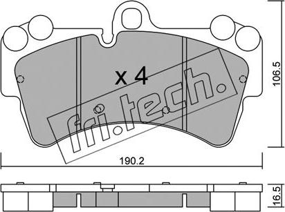 Fri.Tech. 670.0 - Гальмівні колодки, дискові гальма autozip.com.ua