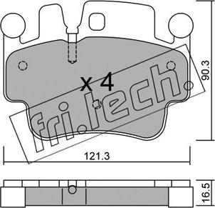 Fri.Tech. 673.0 - Гальмівні колодки, дискові гальма autozip.com.ua