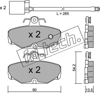 Fri.Tech. 097.1W - Гальмівні колодки, дискові гальма autozip.com.ua