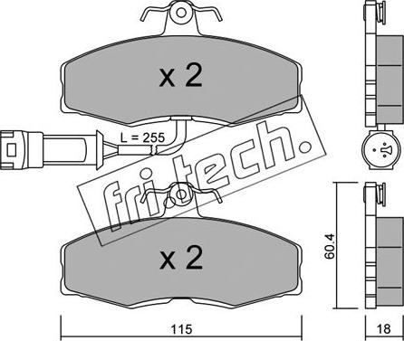 Fri.Tech. 041.1 - Гальмівні колодки, дискові гальма autozip.com.ua