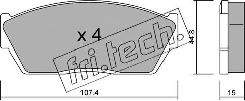 Fri.Tech. 056.0 - Гальмівні колодки, дискові гальма autozip.com.ua