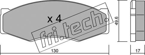 Fri.Tech. 068.0 - Гальмівні колодки, дискові гальма autozip.com.ua